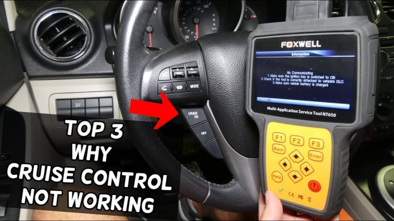 Traction Control And Cruise Control Not Working