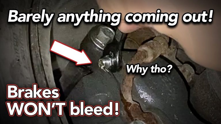 Can’t Get Brake Fluid to Rear Brakes