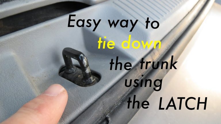 How to Keep Trunk Closed When Latch is Broken