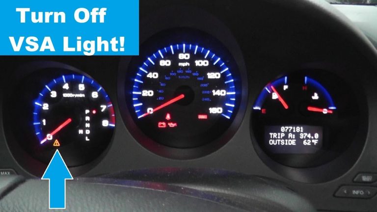 How to Fix Vsa Light on Acura Tsx