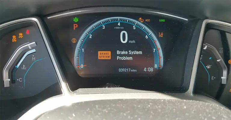 2017 Honda Civic Brake System Light Reset
