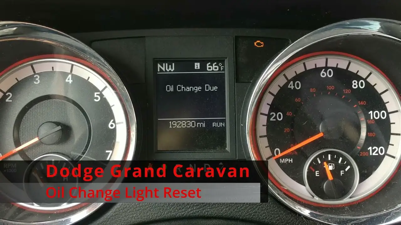 Reset Oil Change Light 2018 Dodge Grand Caravan