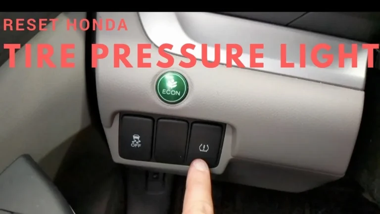 2014 Honda Odyssey TPMS Reset Button Location Explained