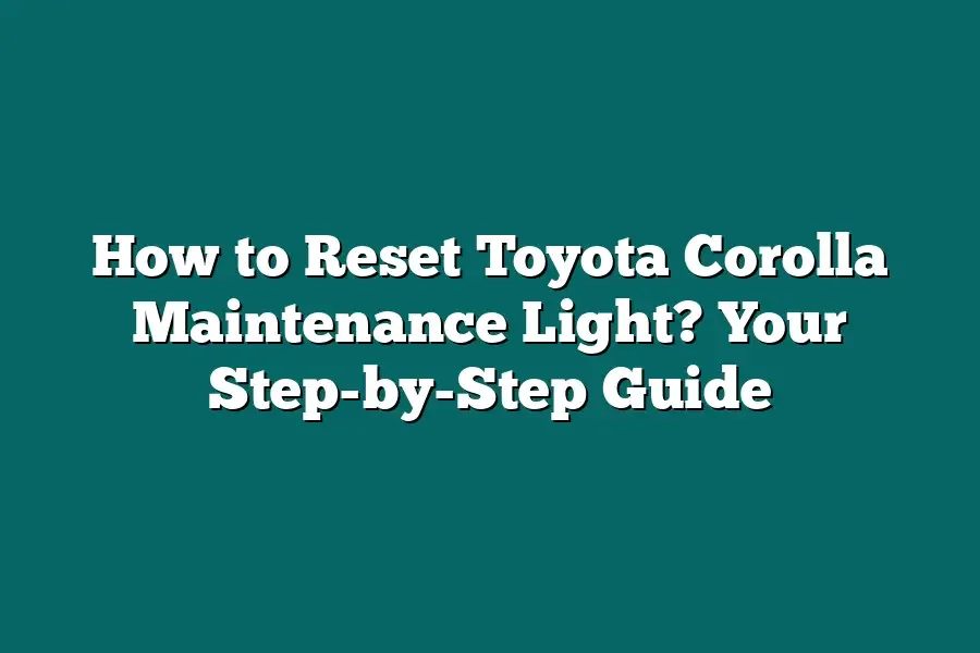 Understanding the Oil Maintenance Light on Your 2020 Corolla