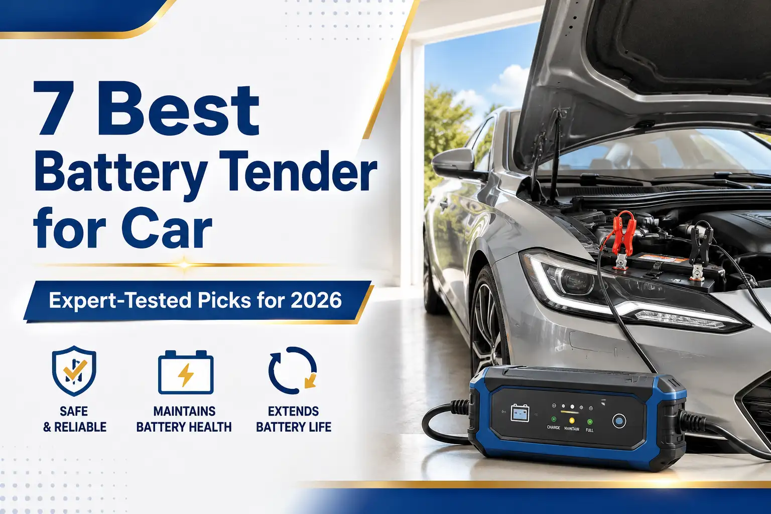 Best battery tender for car connected to a vehicle battery for safe charging and battery maintenance in 2026