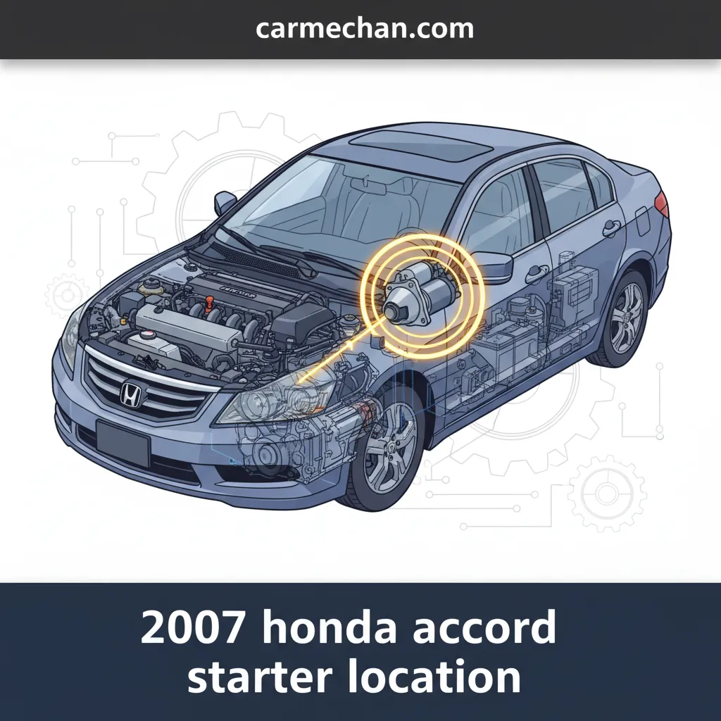 2007 honda accord starter location