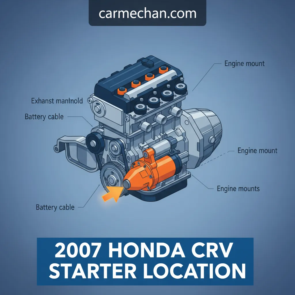 2007 honda crv starter location