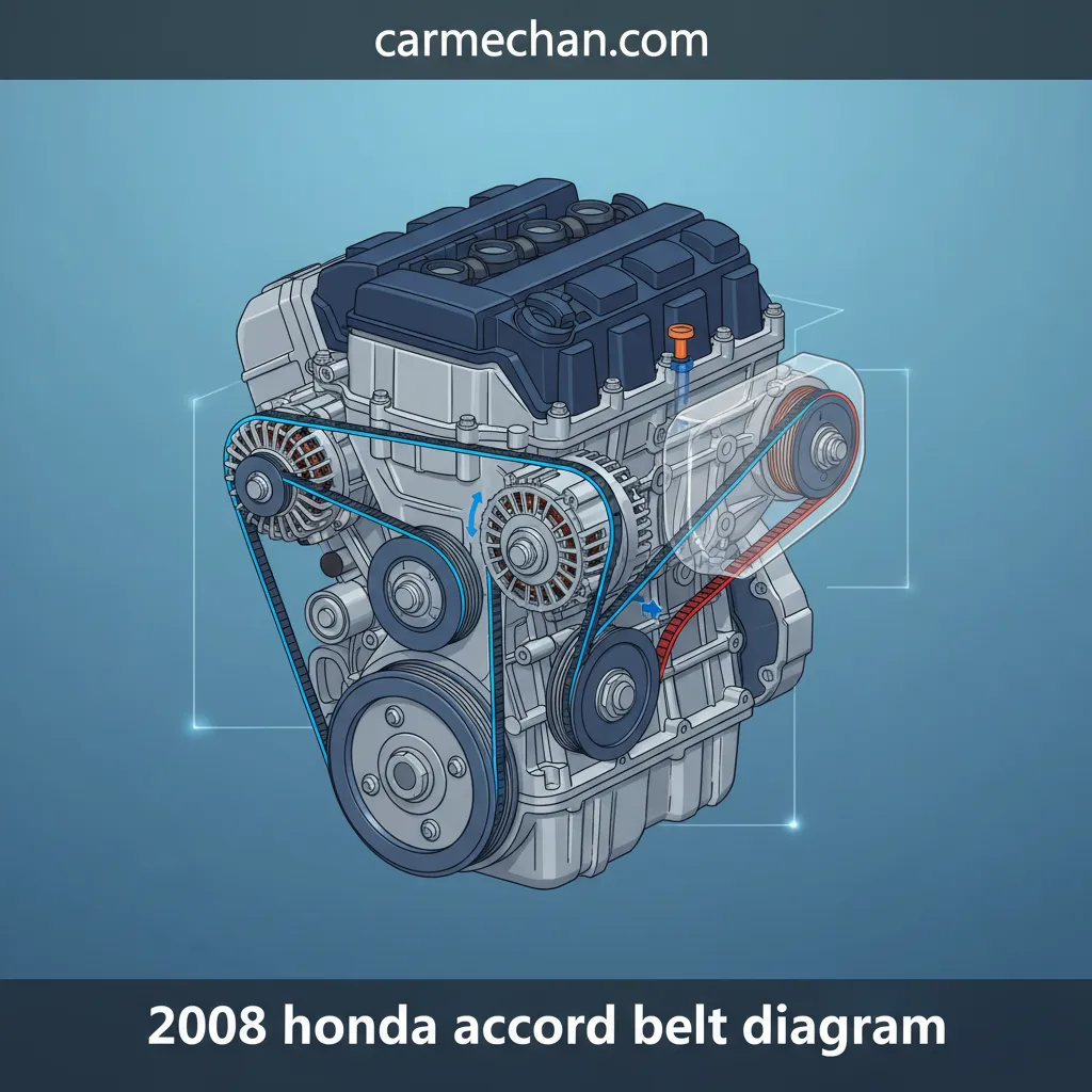 2008 honda accord belt diagram
