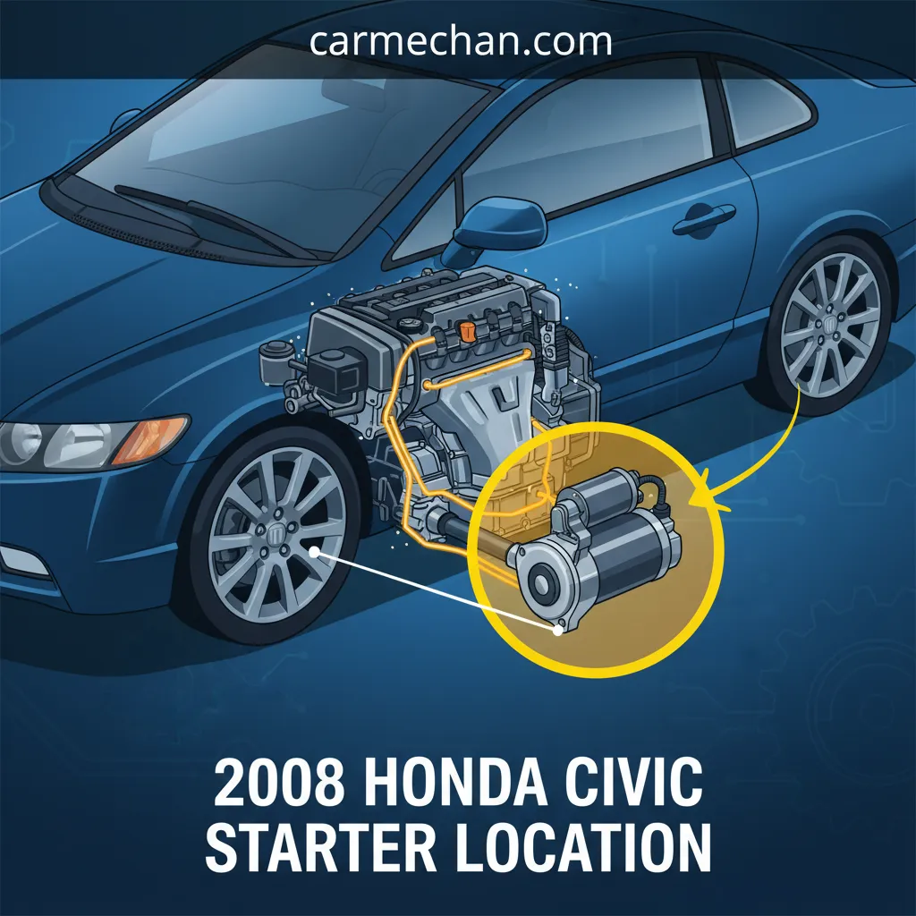 2008 honda civic starter location