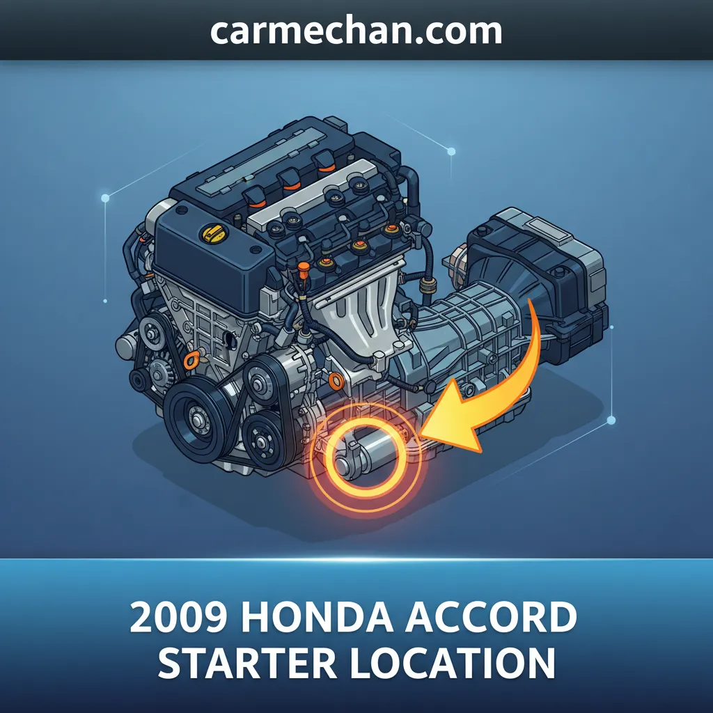2009 honda accord starter location