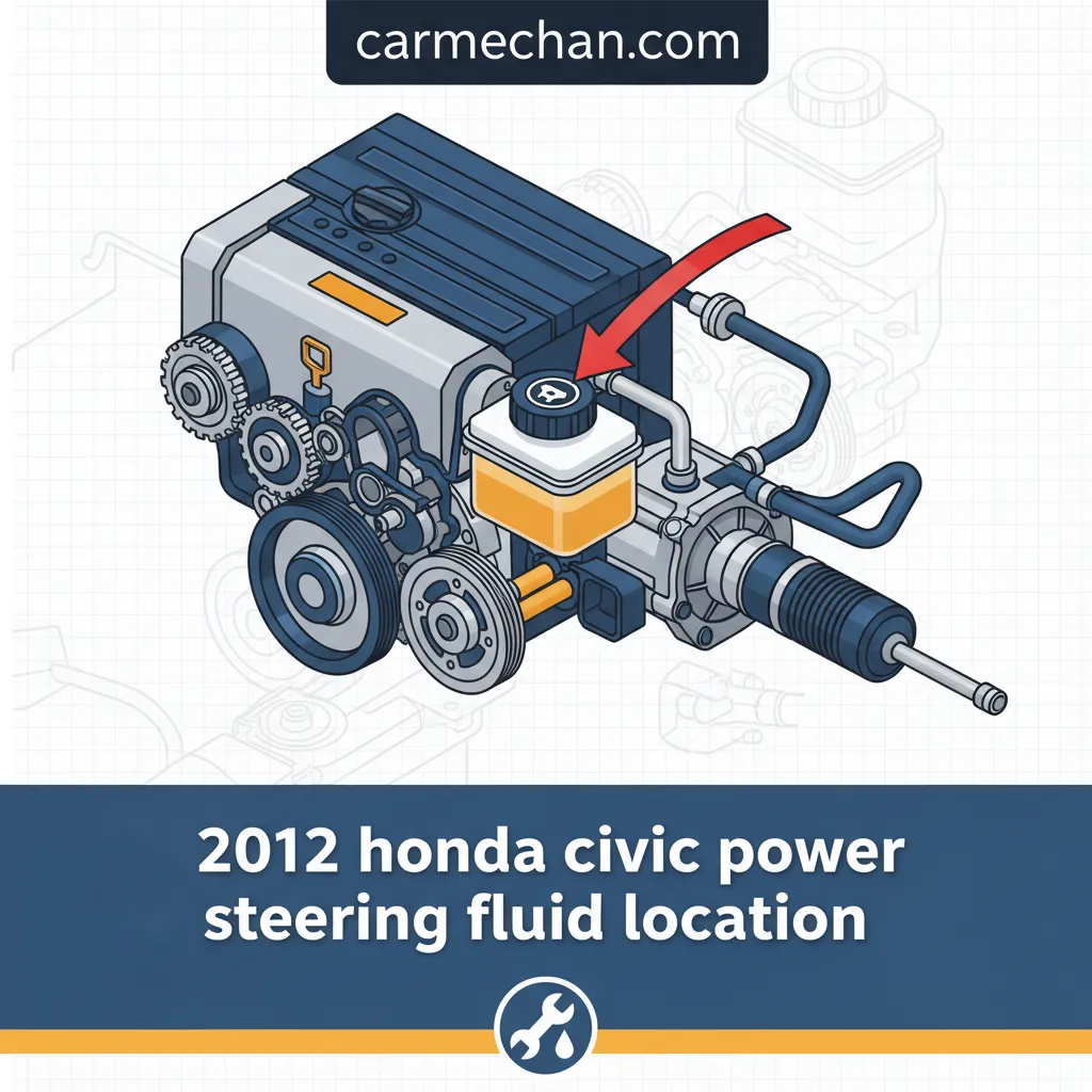 2012 honda civic power steering fluid location