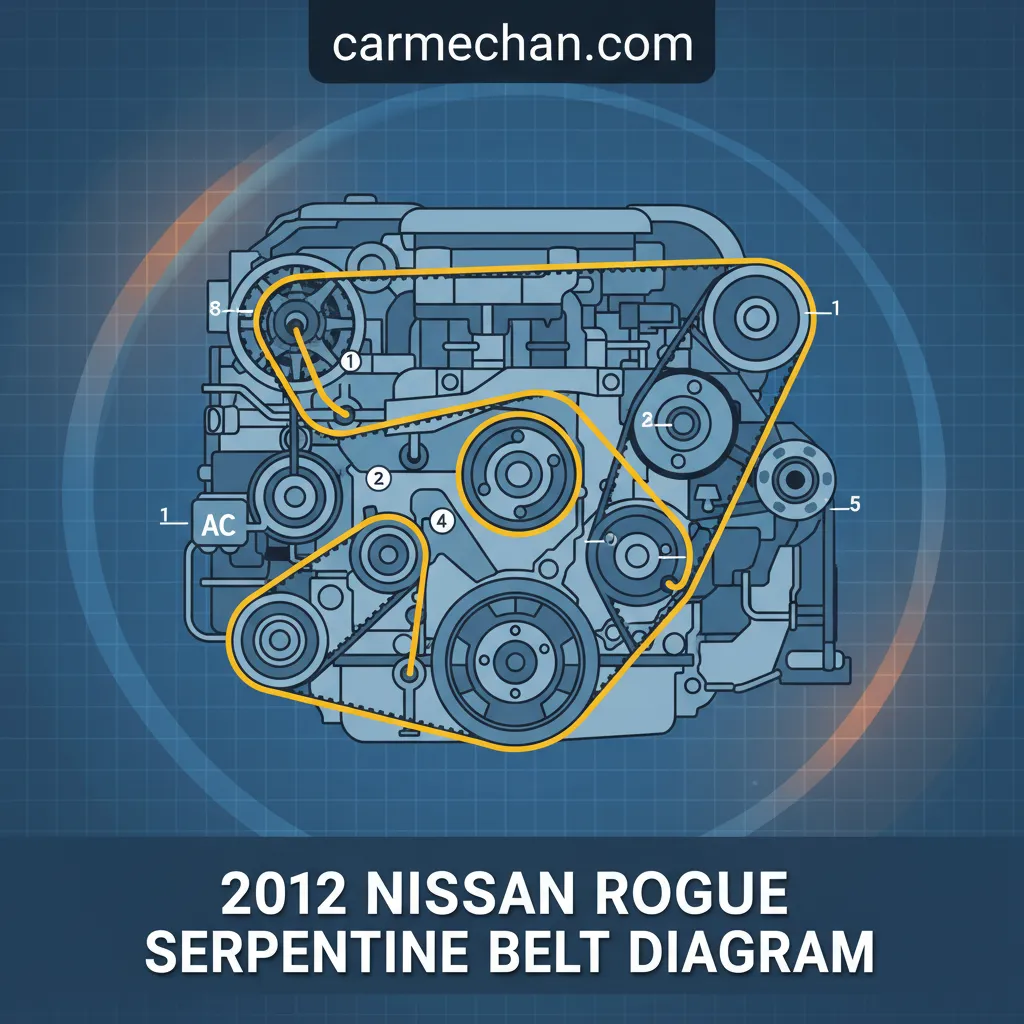 2012 nissan rogue serpentine belt diagram