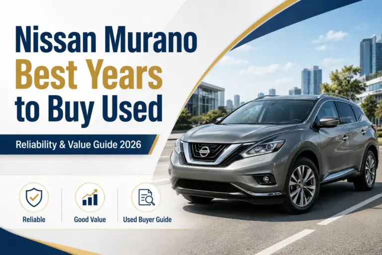 Used Nissan Murano SUV featured in a 2026 guide to the best model years for reliability, value, and used car buying