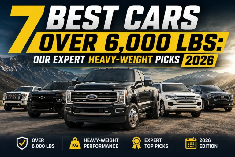 Seven best cars over 6,000 lbs for 2026, featuring heavy-duty trucks and SUVs