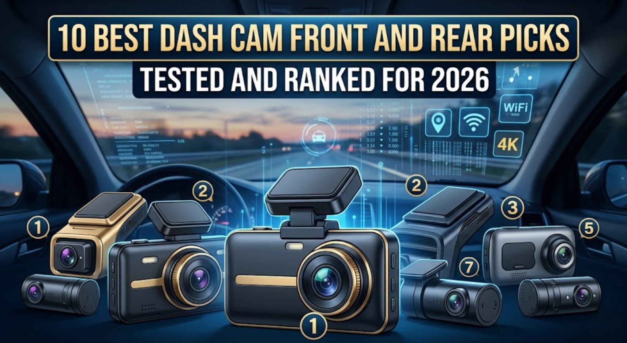 Best Front and Rear Dash Cams (2026): 6 Models Compared