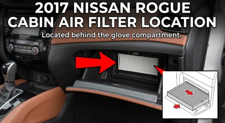 2017 nissan rogue cabin air filter location
