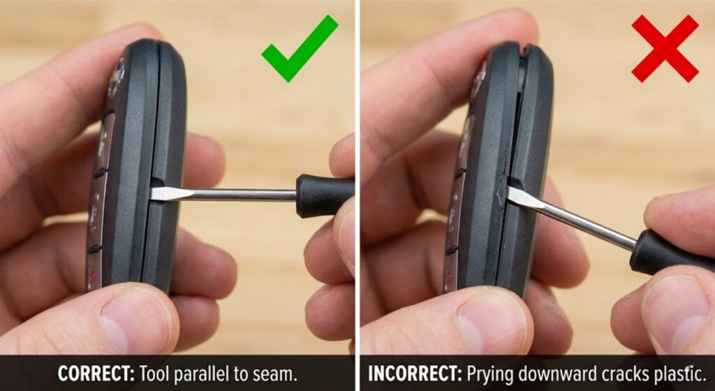 Correct vs Incorrect Tool Angle When Prying