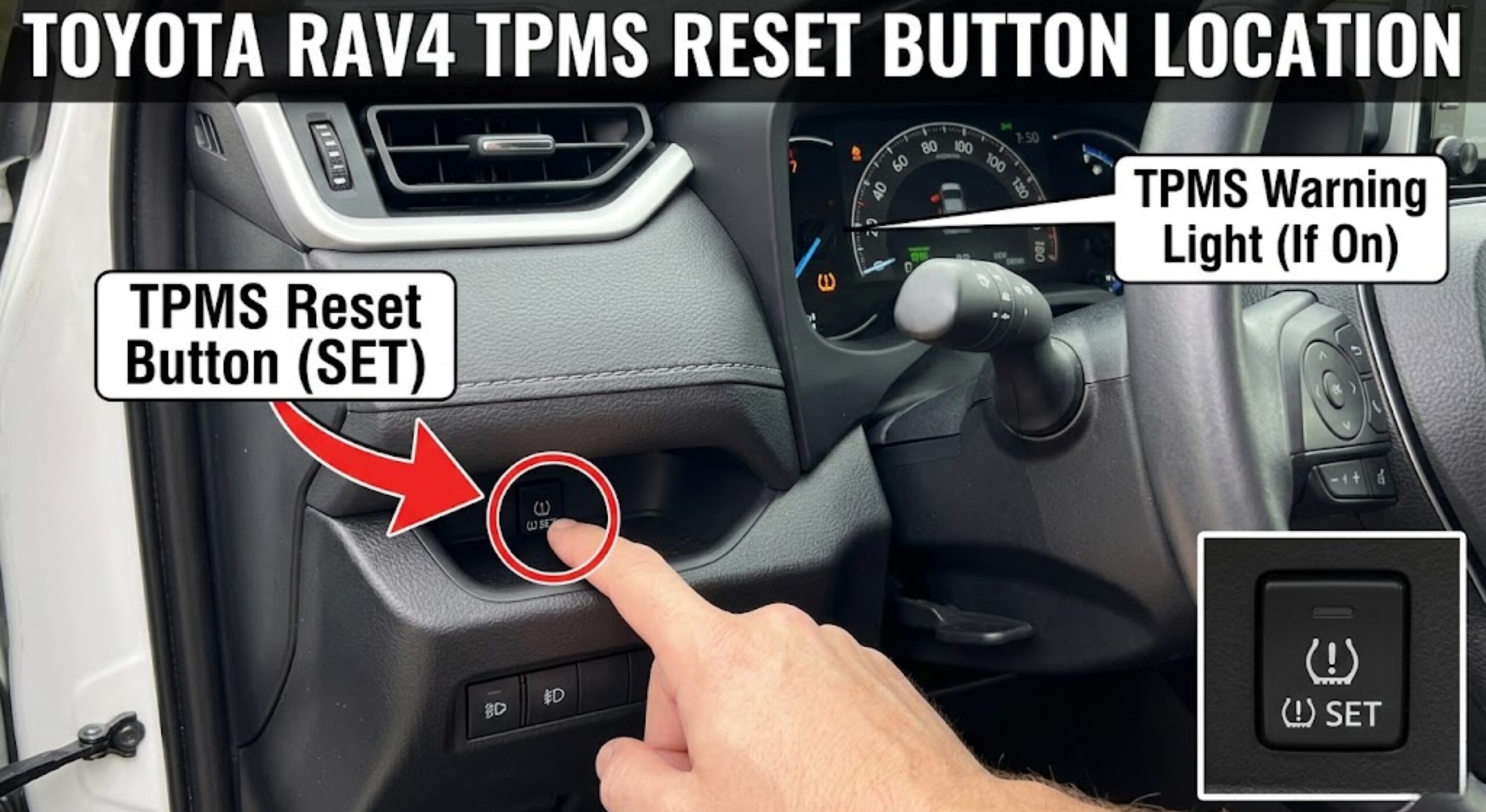 Toyota RAV4 TPMS Reset Button Location