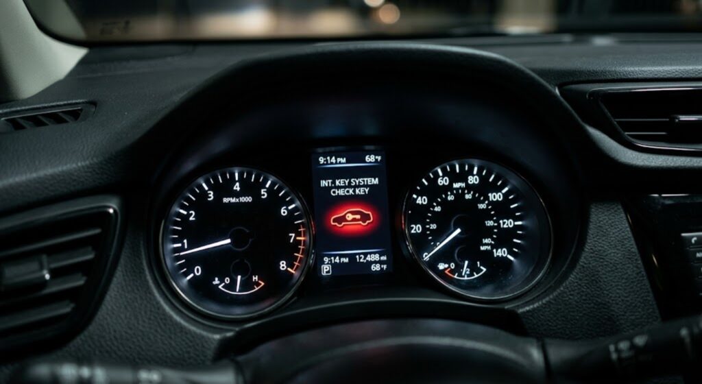 What the Flashing Red Car With Key Icon Actually Means on Nissan