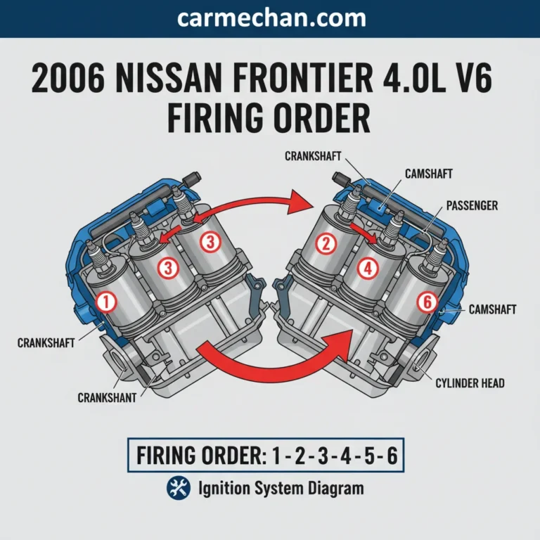 2006 Nissan Frontier 4.0 Firing Order: Diagram and Sequence Guide 2026