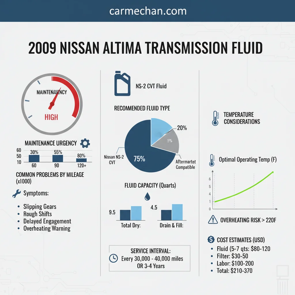 2009 nissan altima transmission fluid data visualization chart