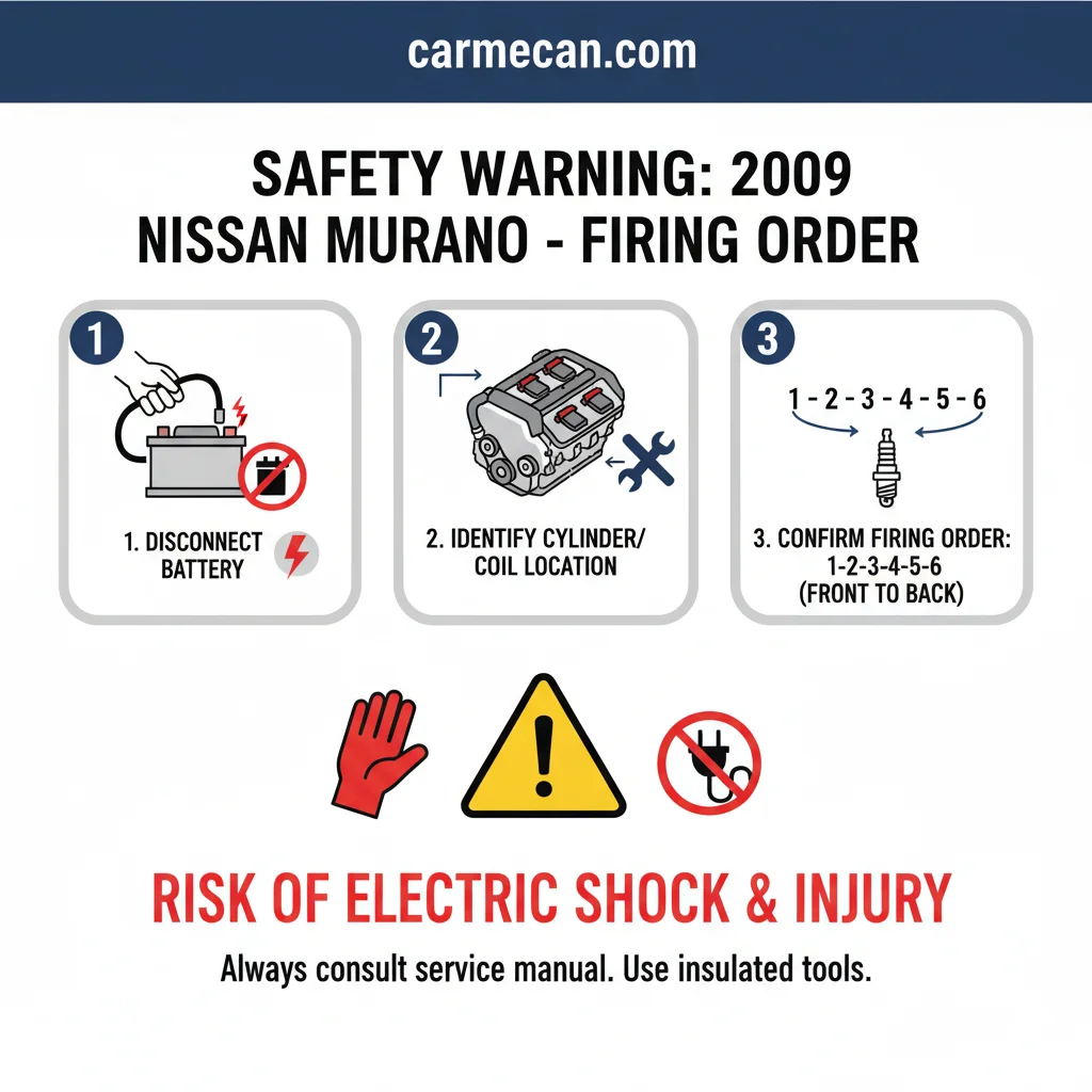 2009 nissan murano firing order safety warning infographic