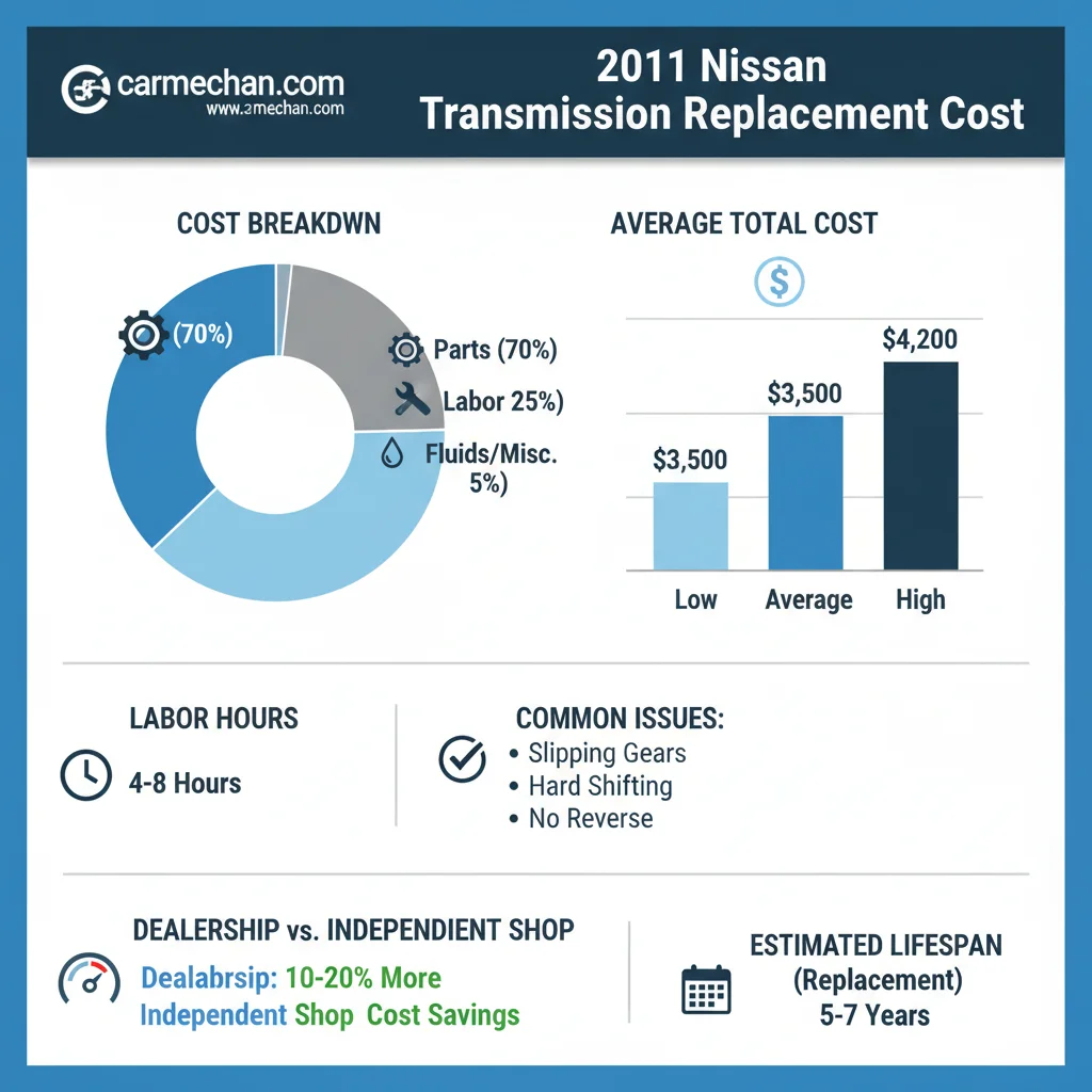 2011 nissan rogue transmission replacement cost data visualization chart