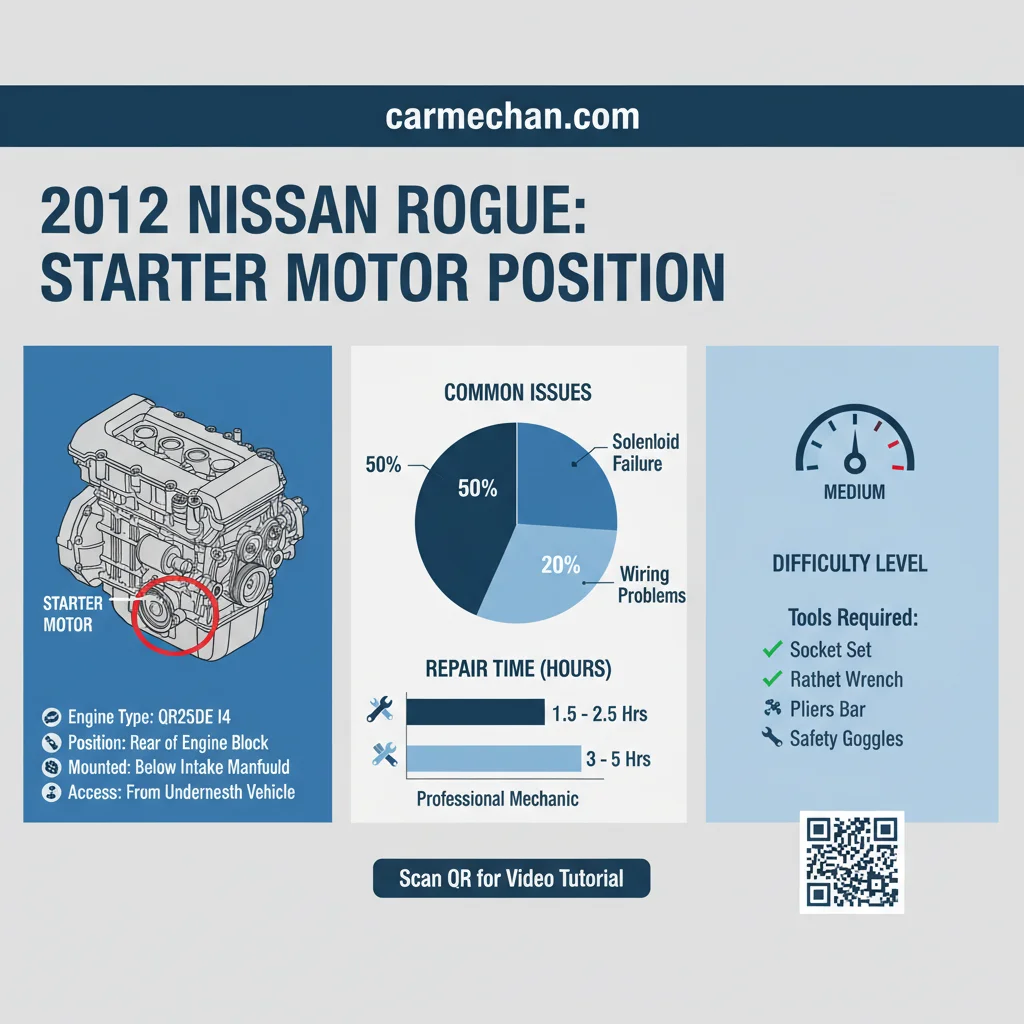 2012 nissan rogue starter location data visualization chart