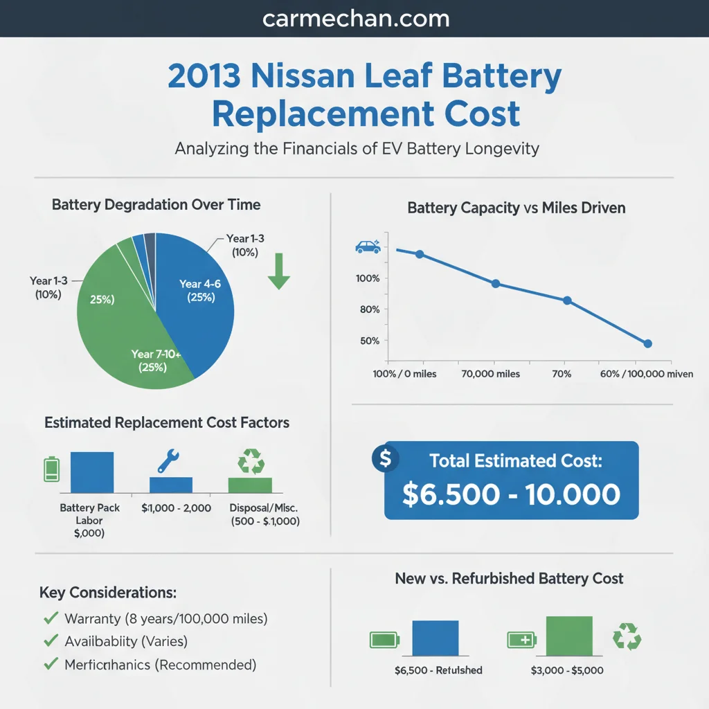 2013 nissan leaf battery replacement cost data visualization chart