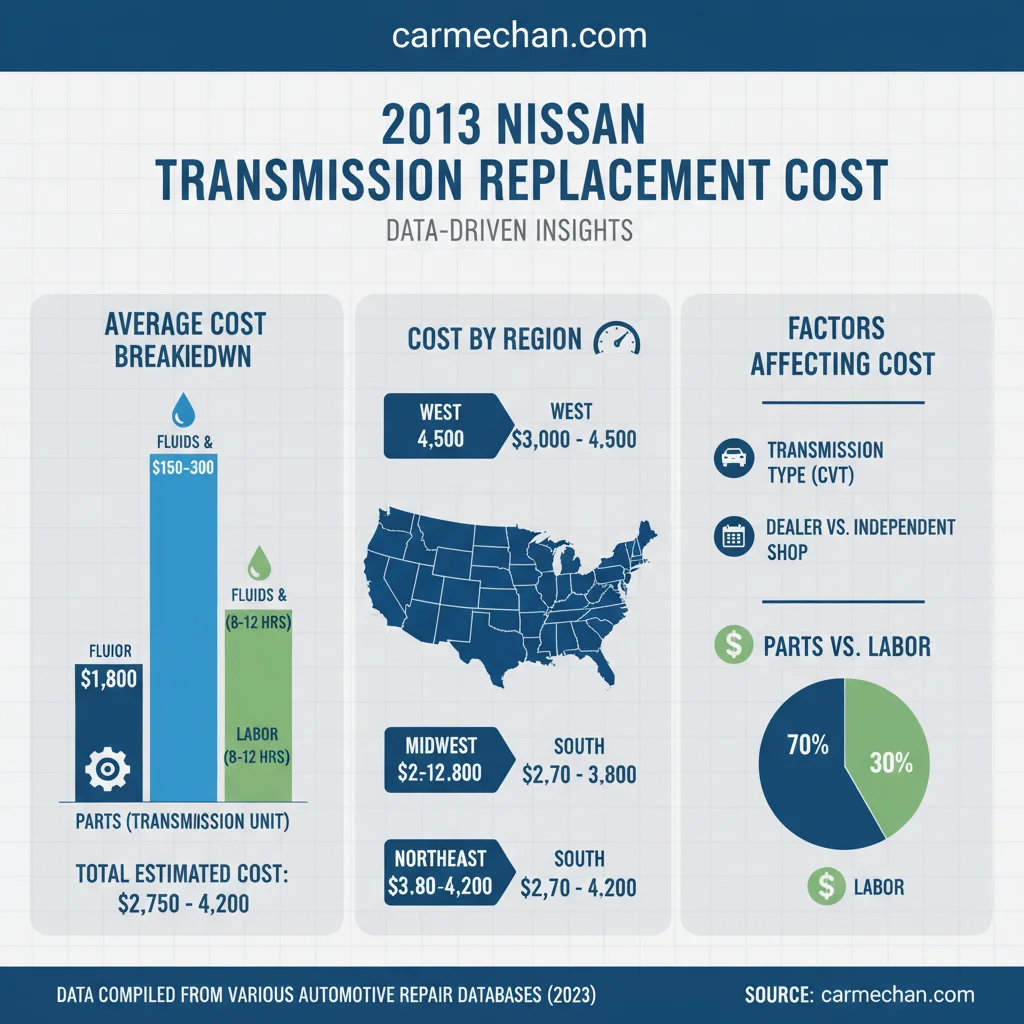 2013 nissan rogue transmission replacement cost data visualization chart