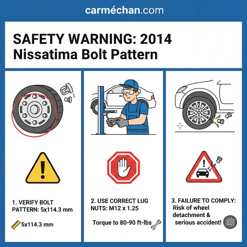 2014 nissan altima bolt pattern safety warning infographic