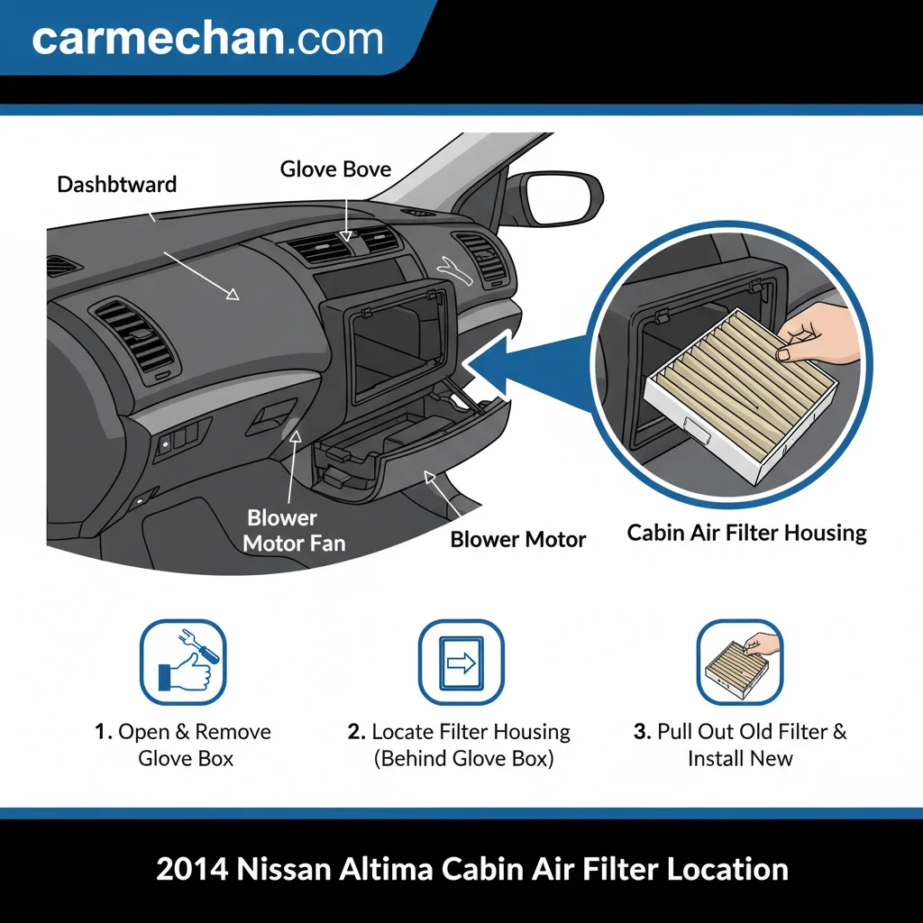 2014 nissan altima cabin air filter location annotated diagram