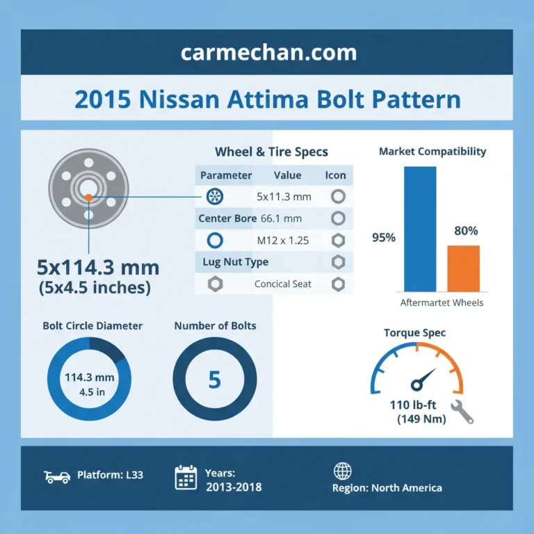 2015 Nissan Altima Bolt Pattern: Real-World Case Study 2026