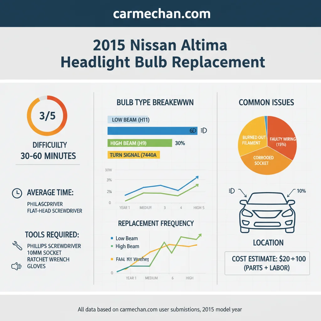 2015 nissan altima headlight bulb replacement data visualization chart