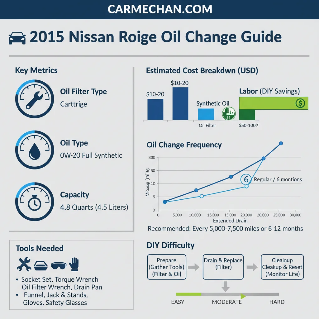 2015 nissan rogue oil change data visualization chart