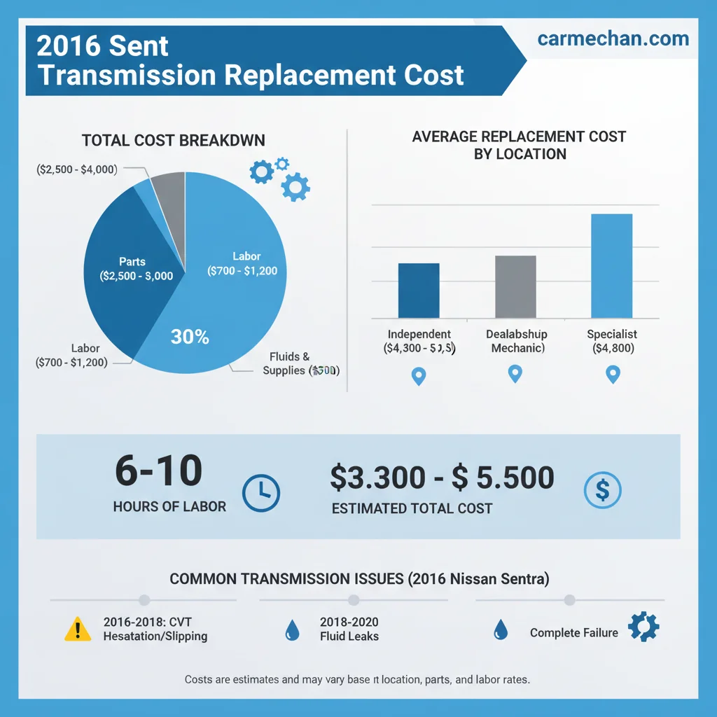 2016 nissan sentra transmission replacement cost data visualization chart