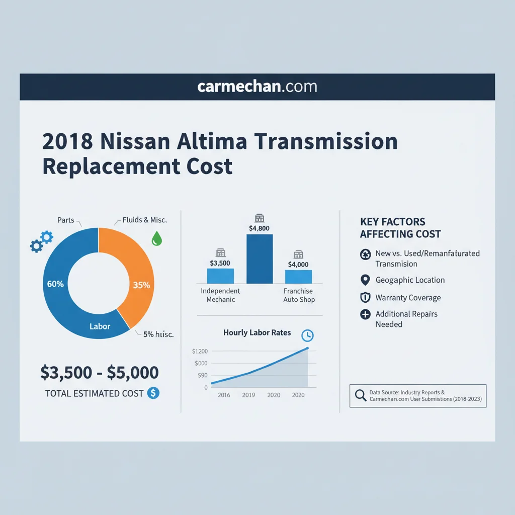 2018 nissan altima transmission replacement cost data visualization chart