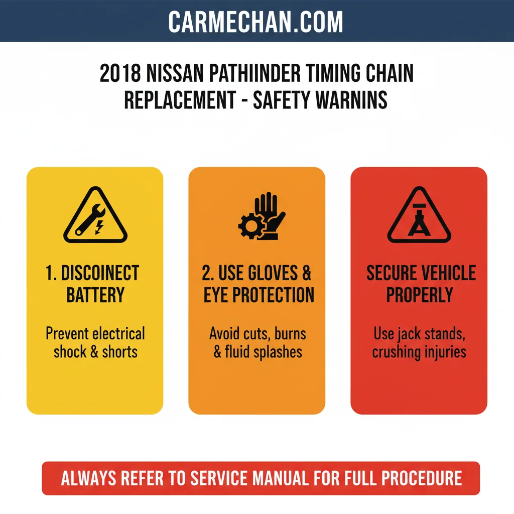 2018 nissan pathfinder timing chain replacement safety warning infographic
