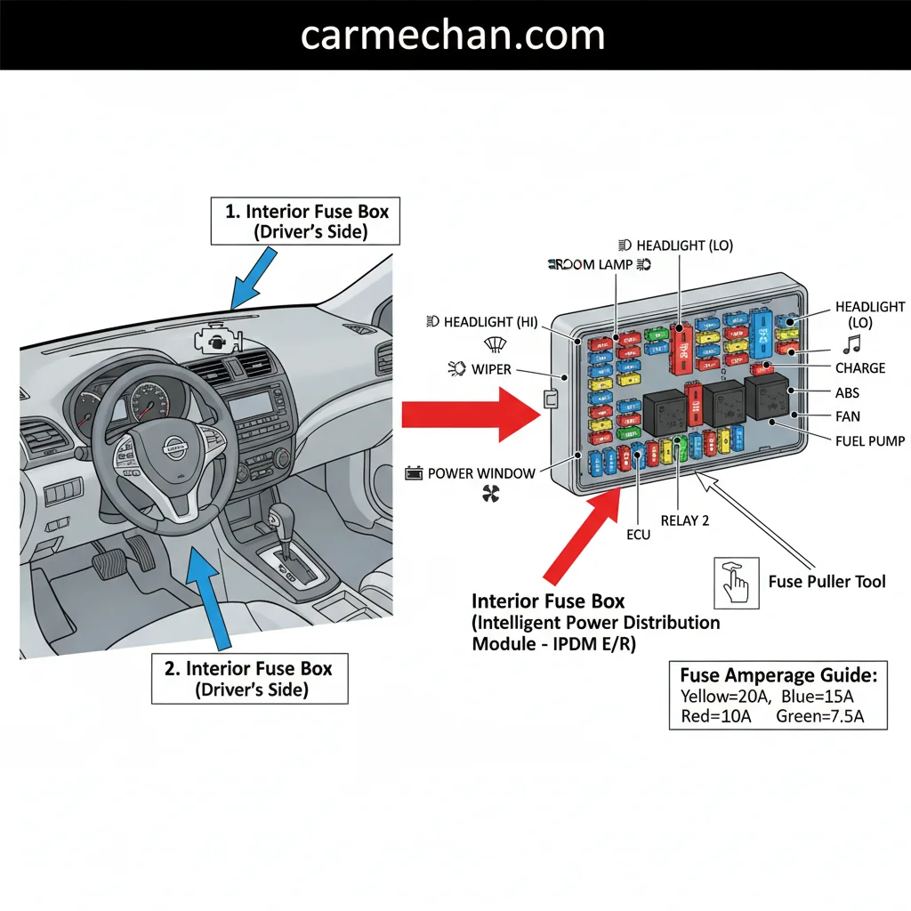 2018 nissan sentra fuse box location annotated diagram