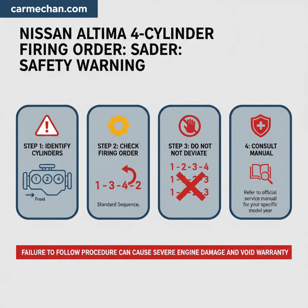 altima nissan 4 cylinder firing order safety warning infographic