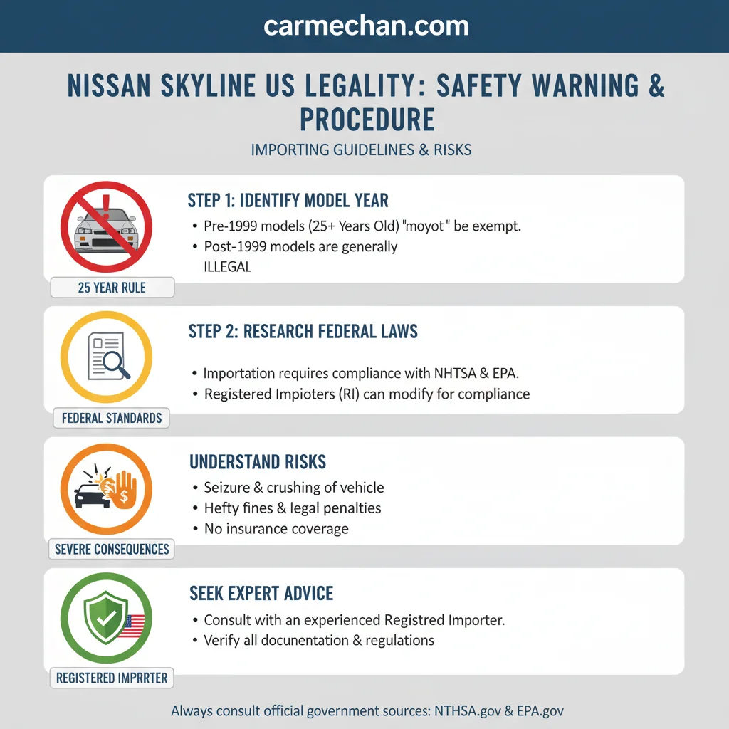 are nissan skylines illegal in the us safety warning infographic