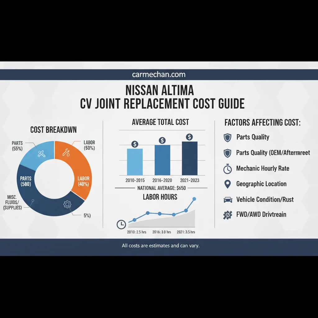 cv joint replacement cost nissan altima data visualization chart