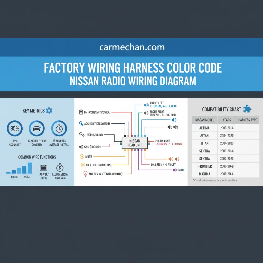 factory wiring harness color code nissan radio wiring diagram data visualization chart