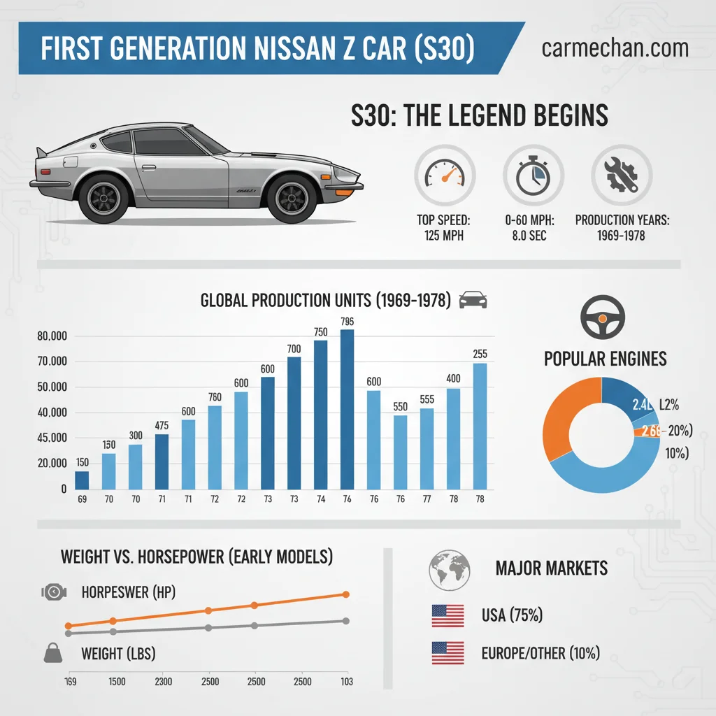 first generation nissan z-car (s30) data visualization chart