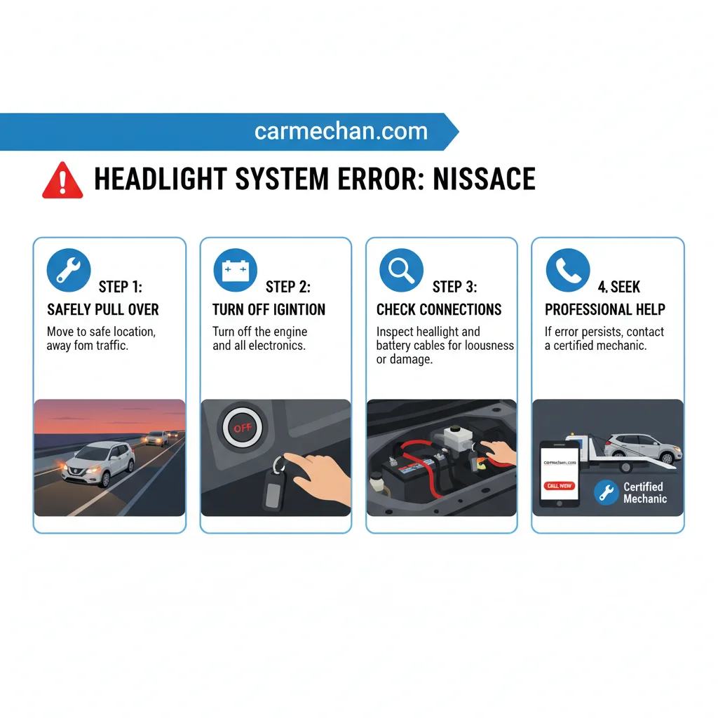 headlight system error nissan rogue safety warning infographic