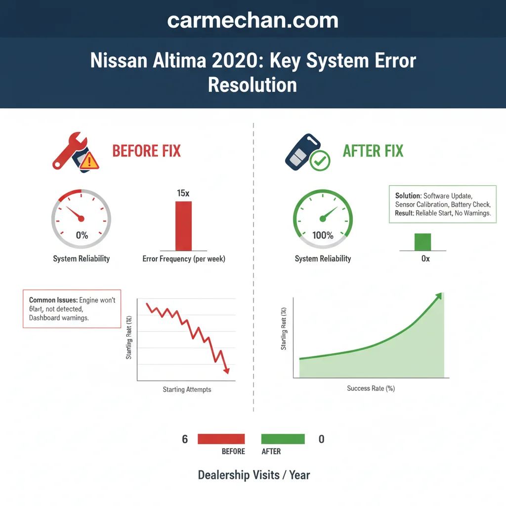 key system error nissan altima 2020 before/after comparison graphic