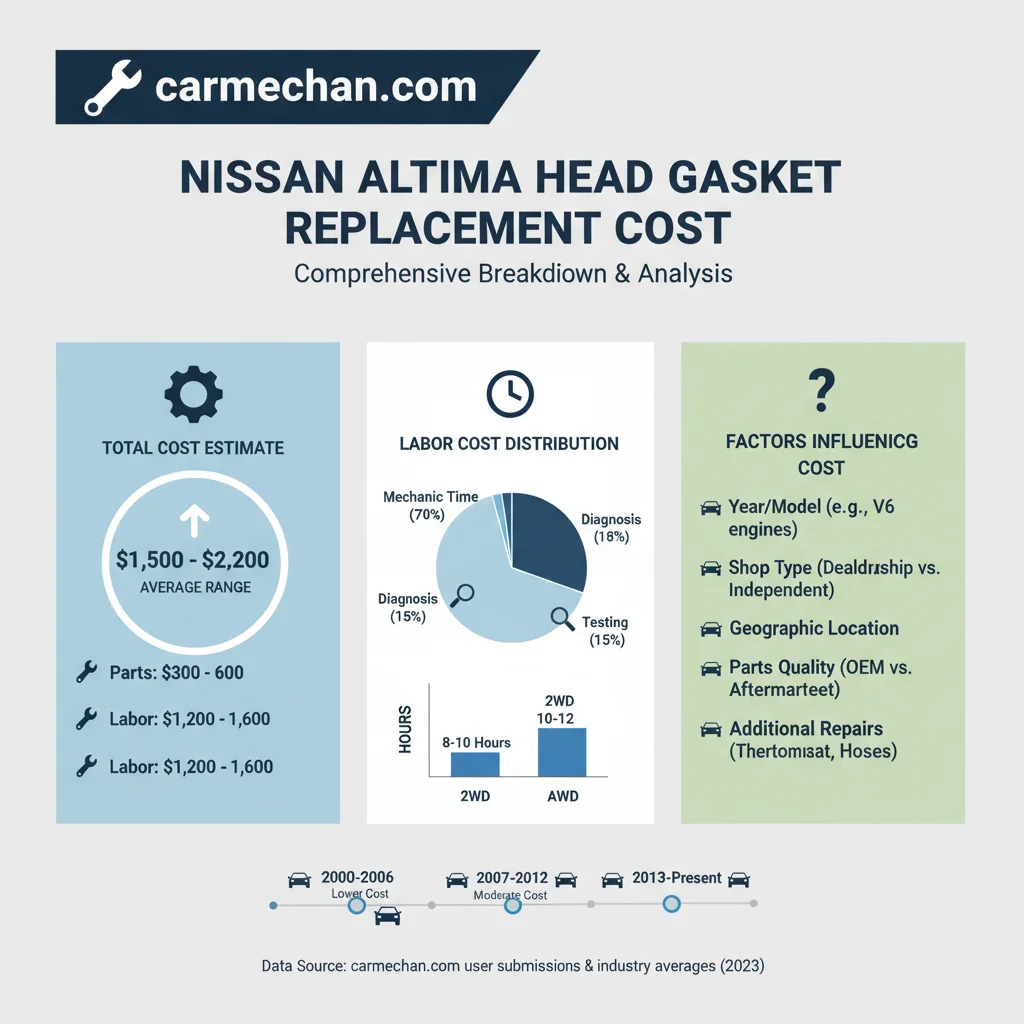 nissan altima head gasket replacement cost data visualization chart