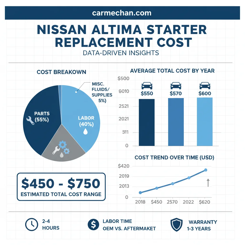 nissan altima starter replacement cost data visualization chart