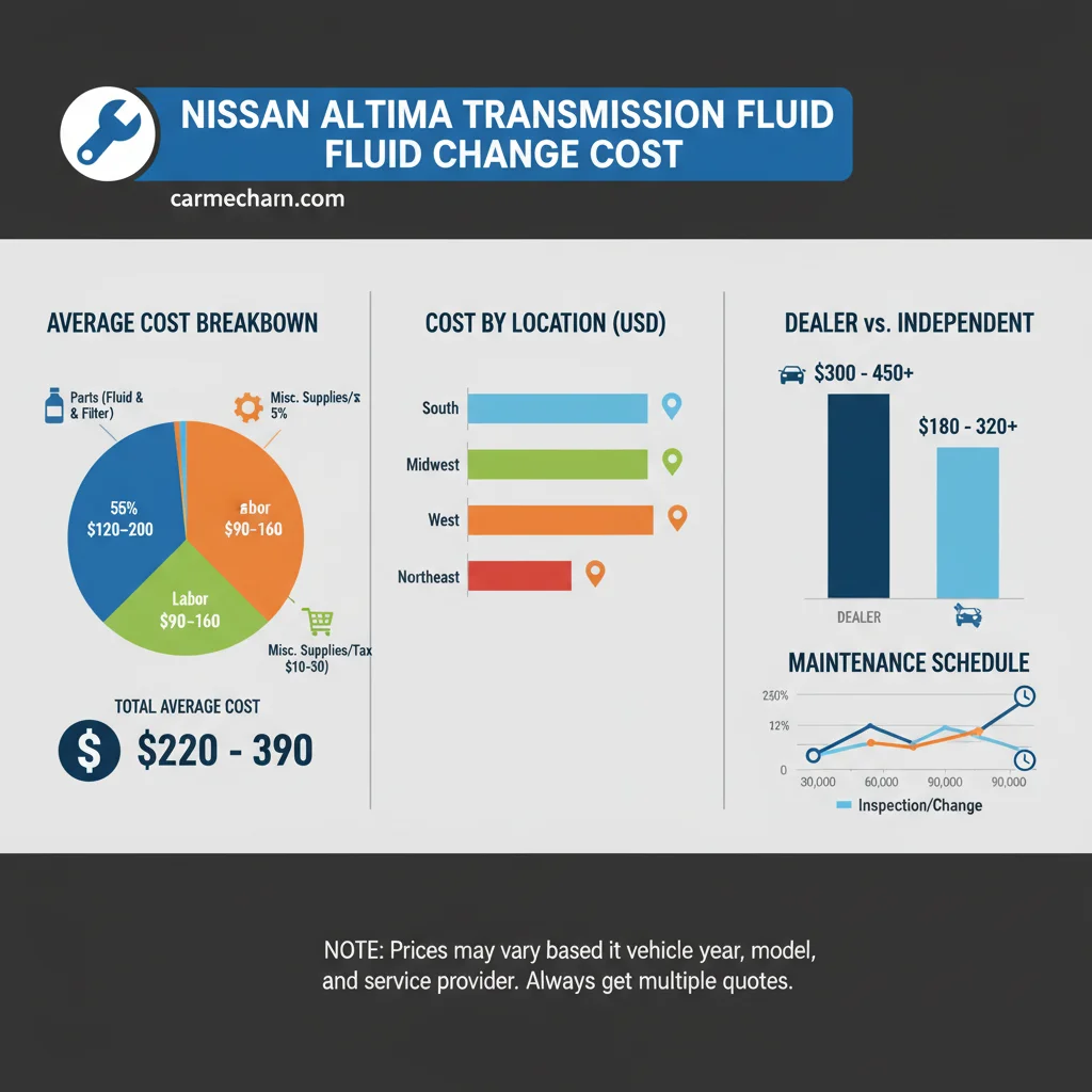 nissan altima transmission fluid change cost data visualization chart