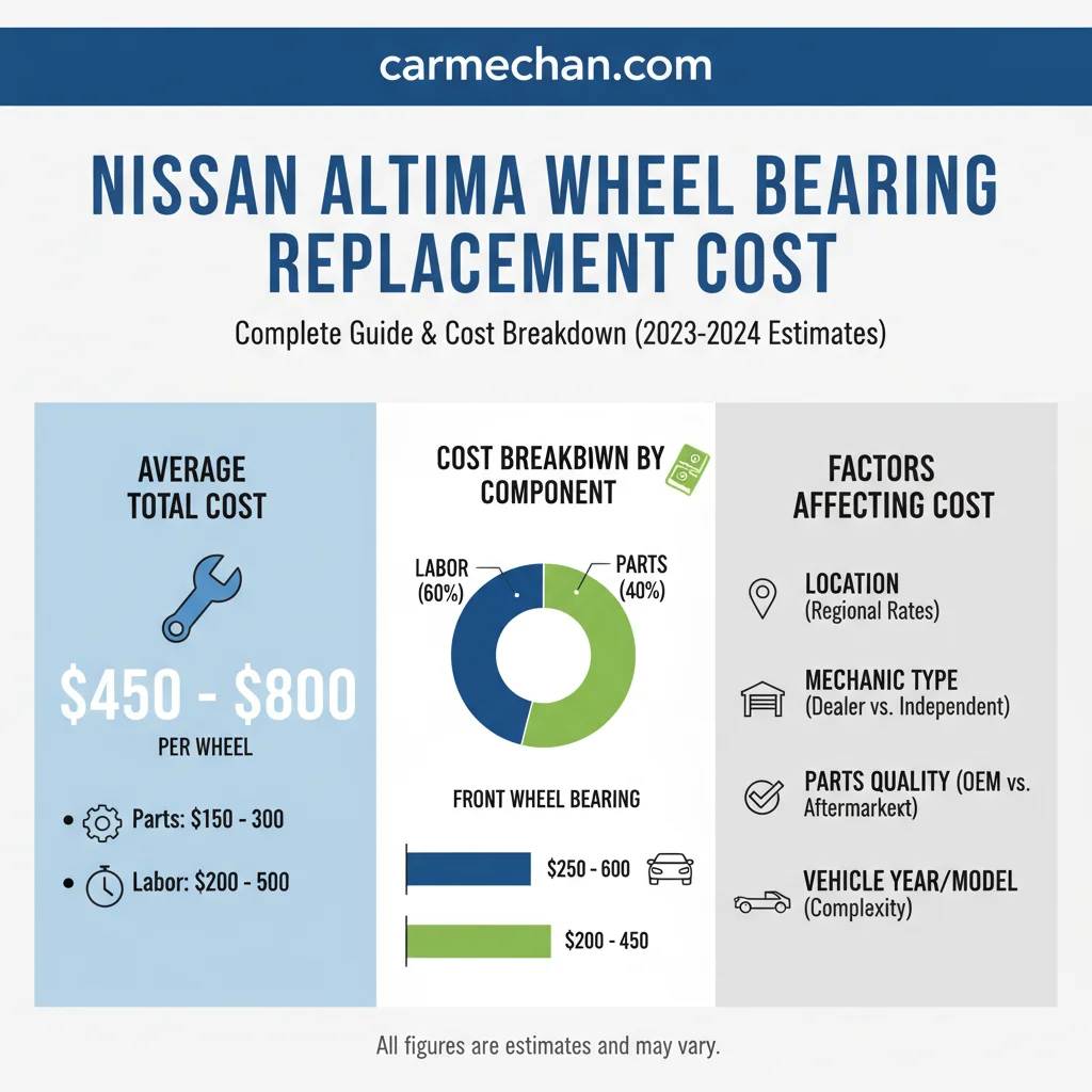 nissan altima wheel bearing replacement cost data visualization chart